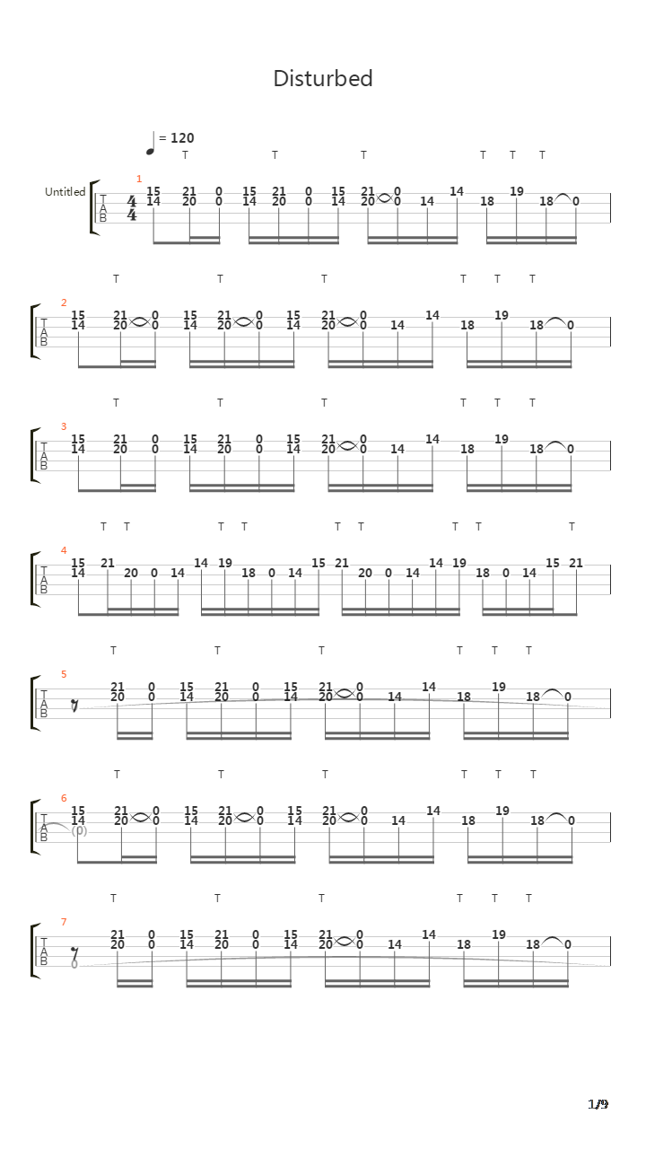 Disturbed吉他谱