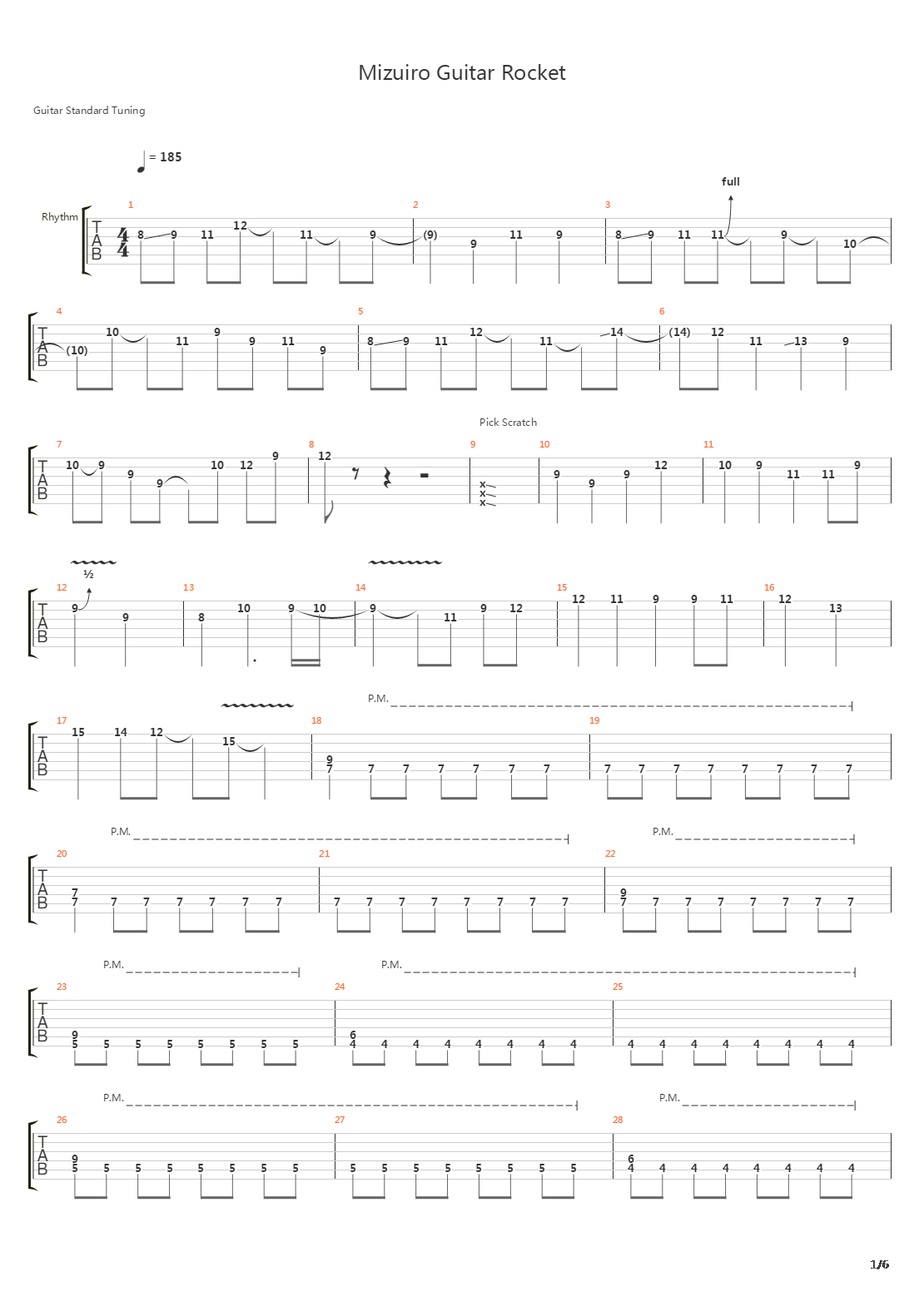Mizuiro Guitar Rocket吉他谱