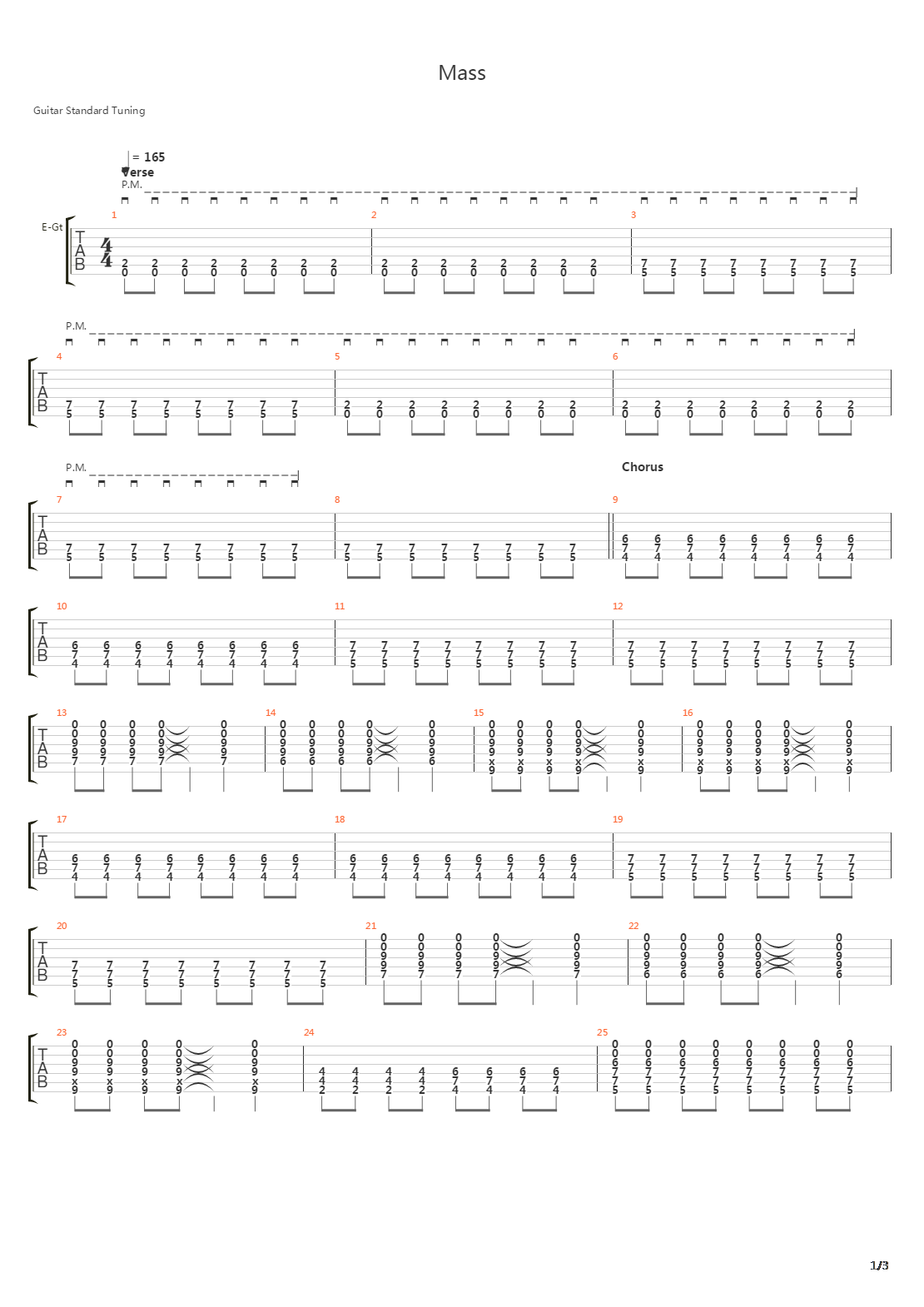 Mass吉他谱