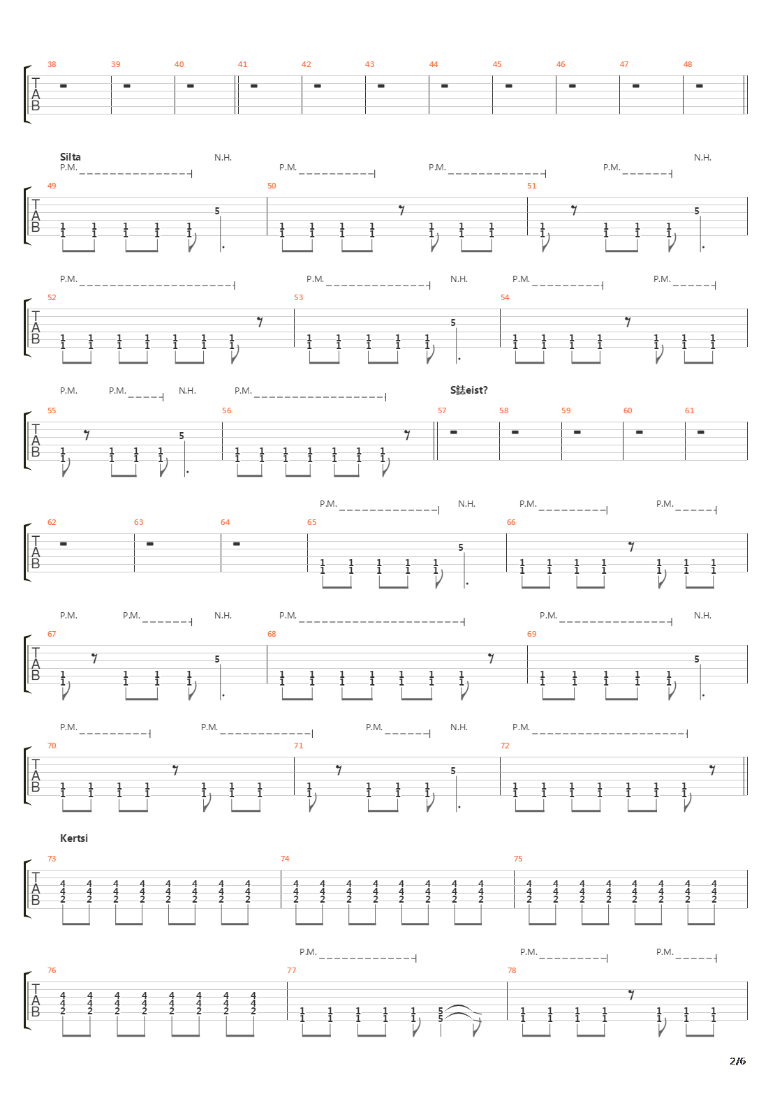 Uhkakuva 6吉他谱