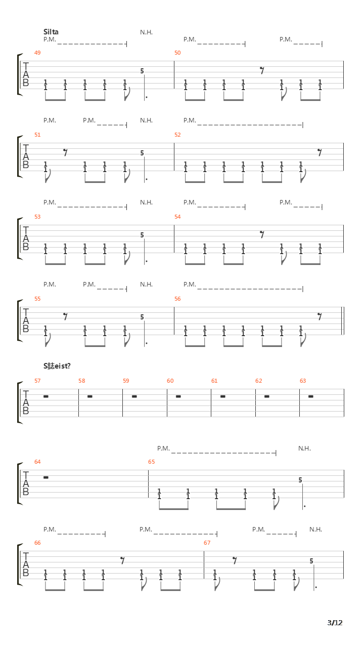 Uhkakuva 6吉他谱