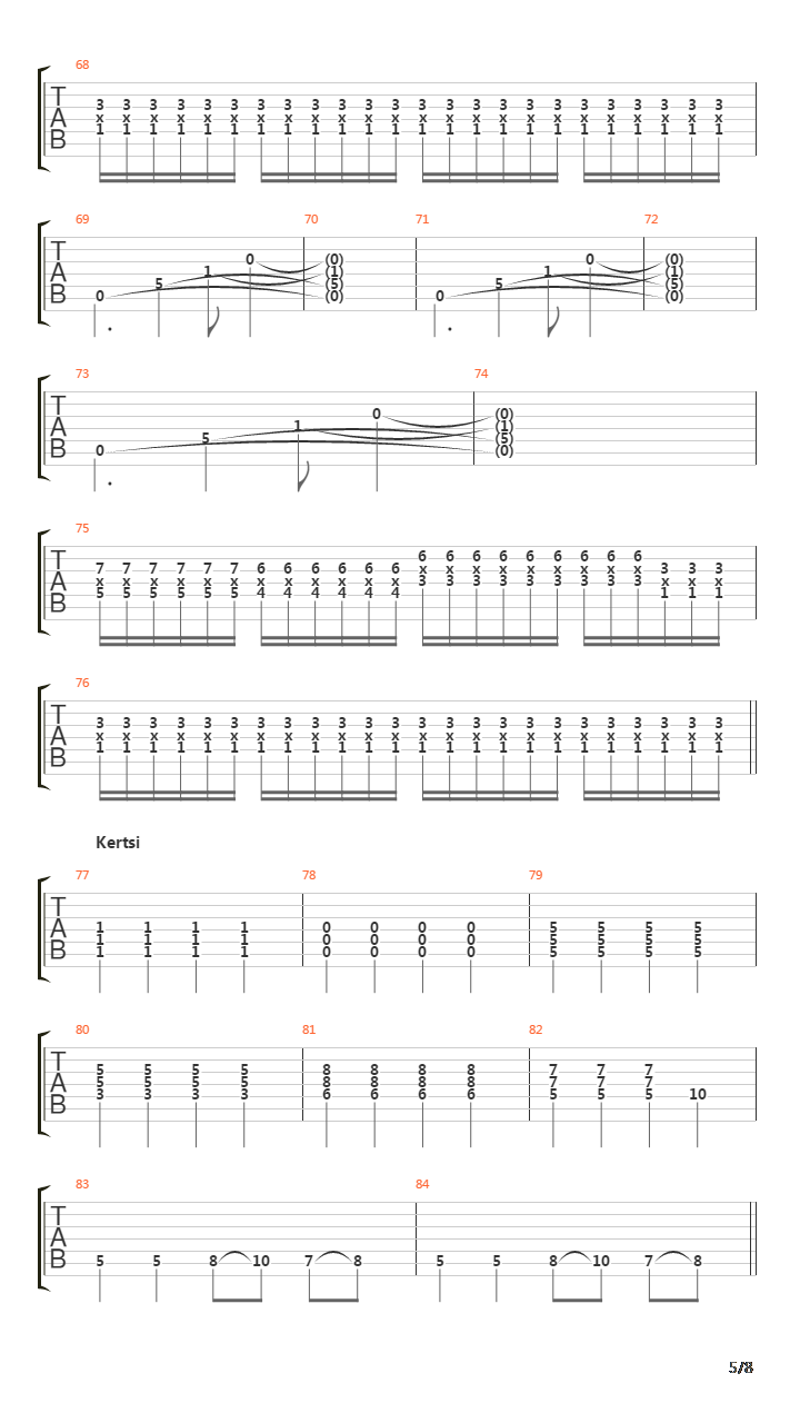 Vastakkaiset Voimat吉他谱