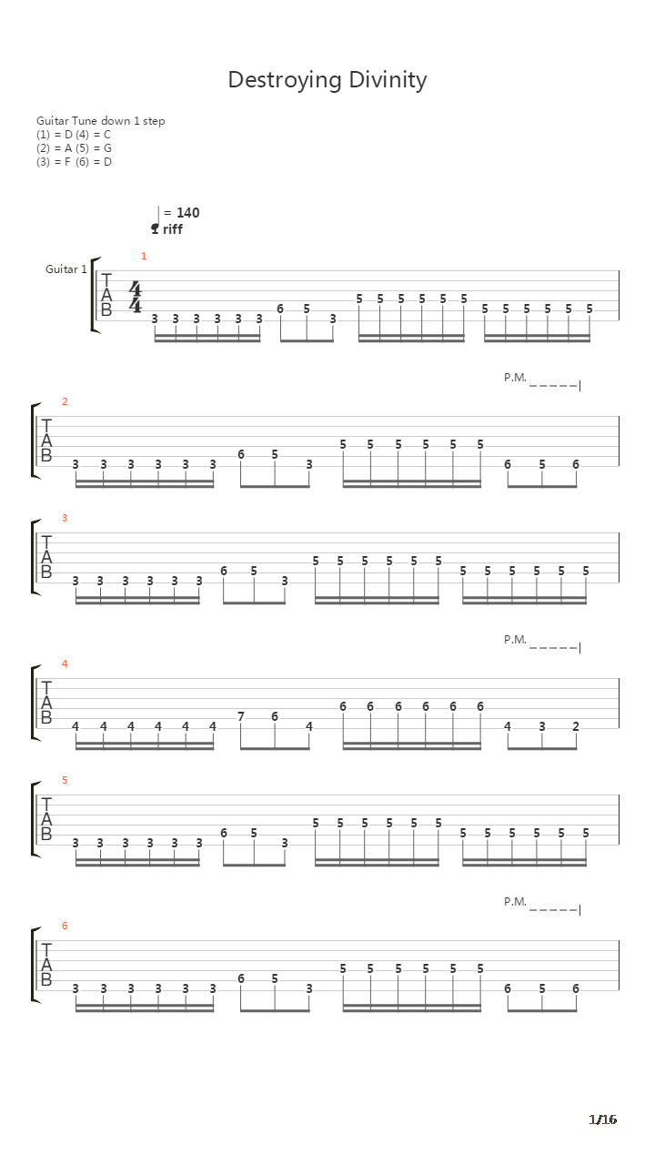 Destroying Divinity吉他谱