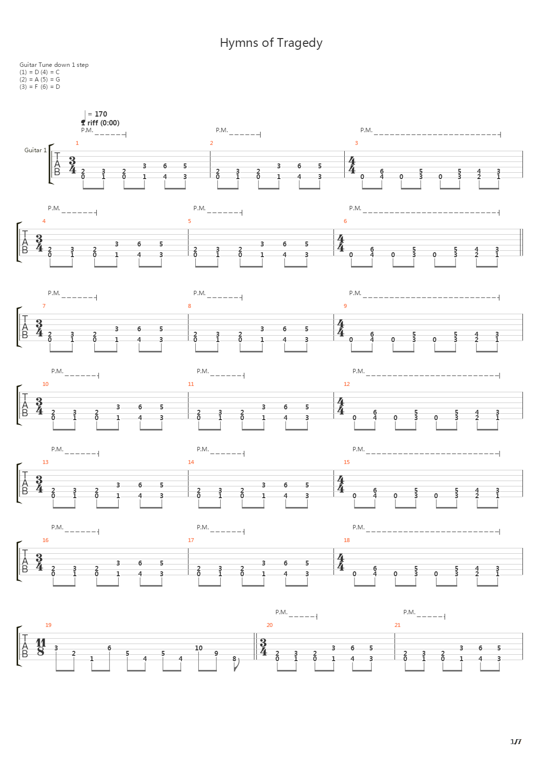 Hymns Of Tragedy吉他谱