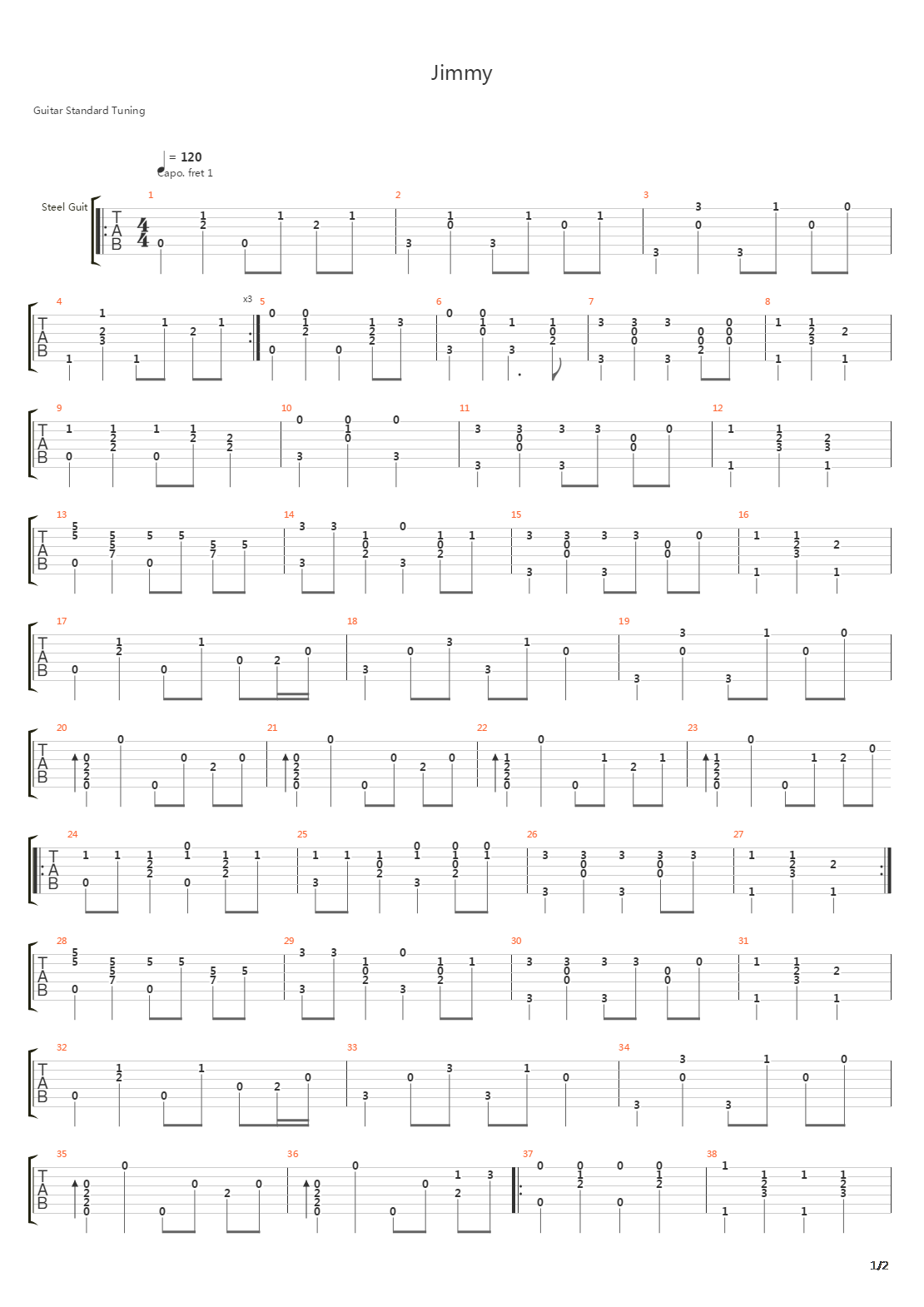 Jimmy Fingerstyle吉他谱