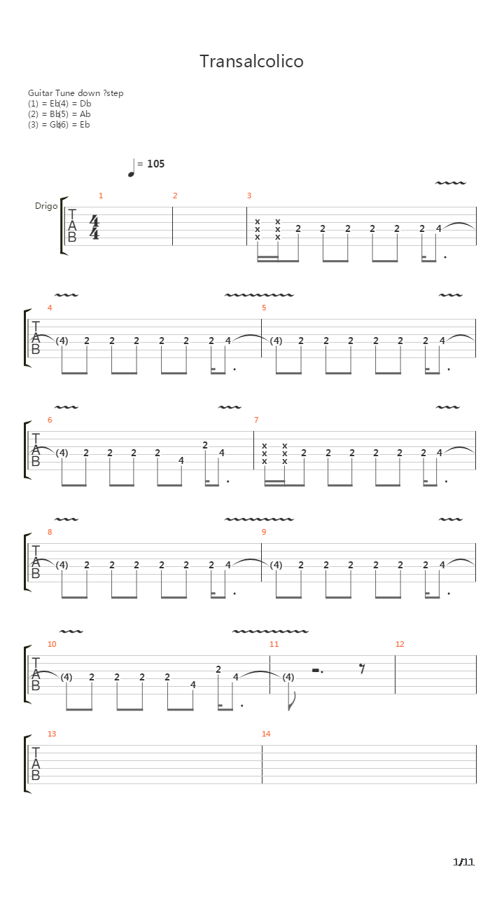 Transalcolico吉他谱