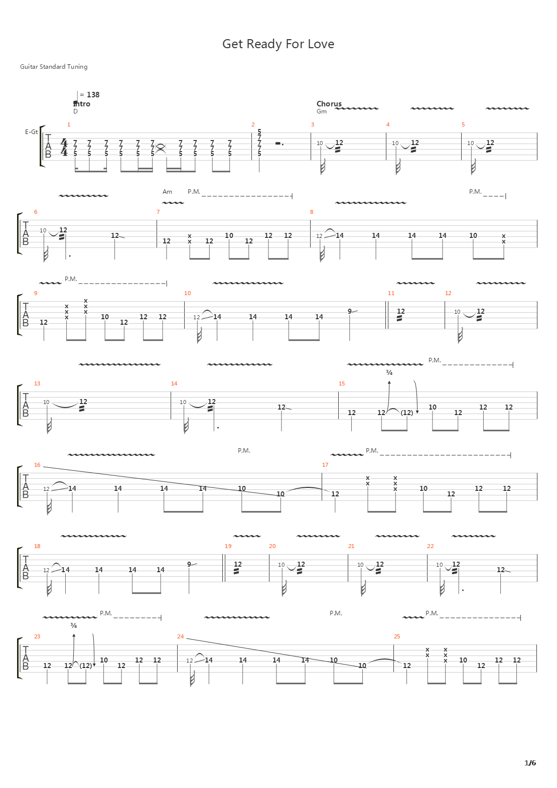 Get Ready For Love吉他谱