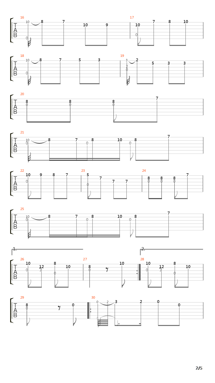 43 Ghiribizzi Per Chitarra No 6吉他谱