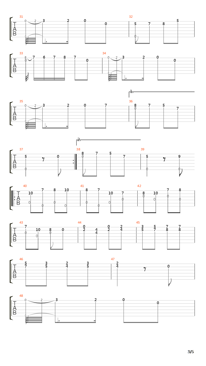 43 Ghiribizzi Per Chitarra No 6吉他谱