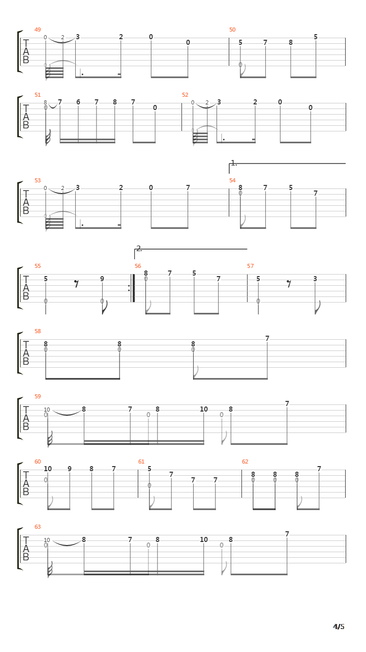 43 Ghiribizzi Per Chitarra No 6吉他谱