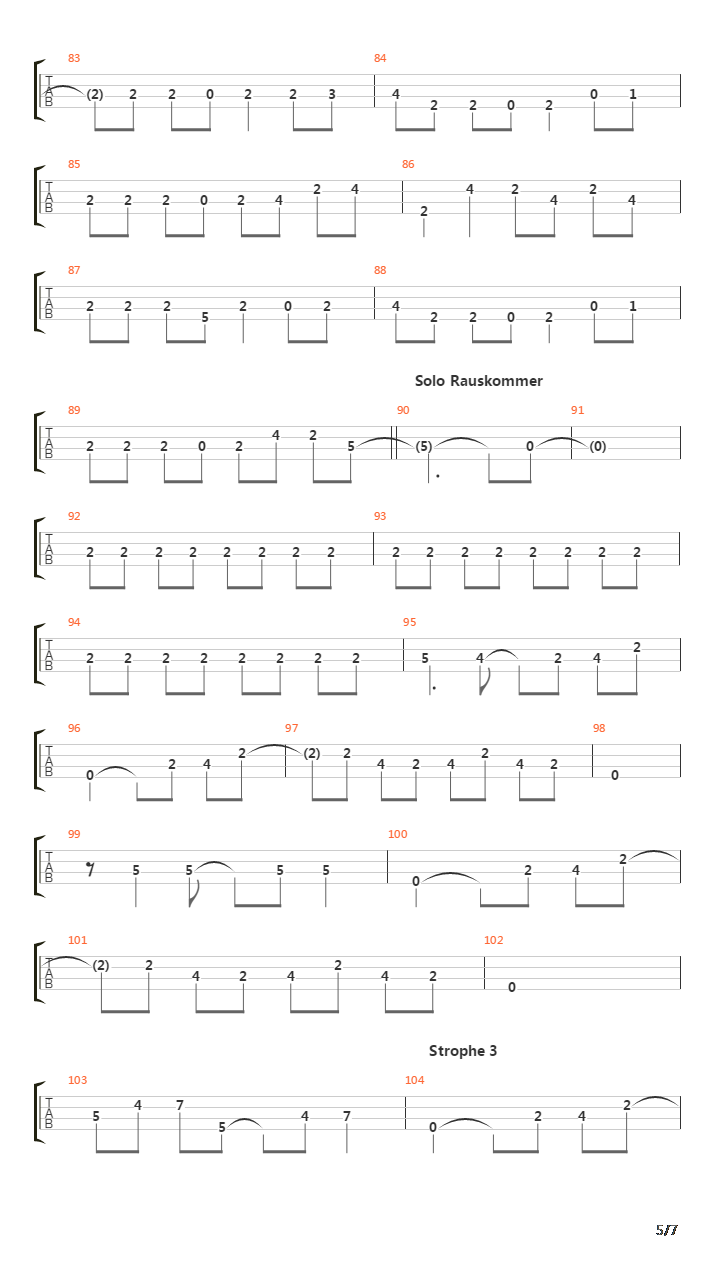 Rangehn吉他谱