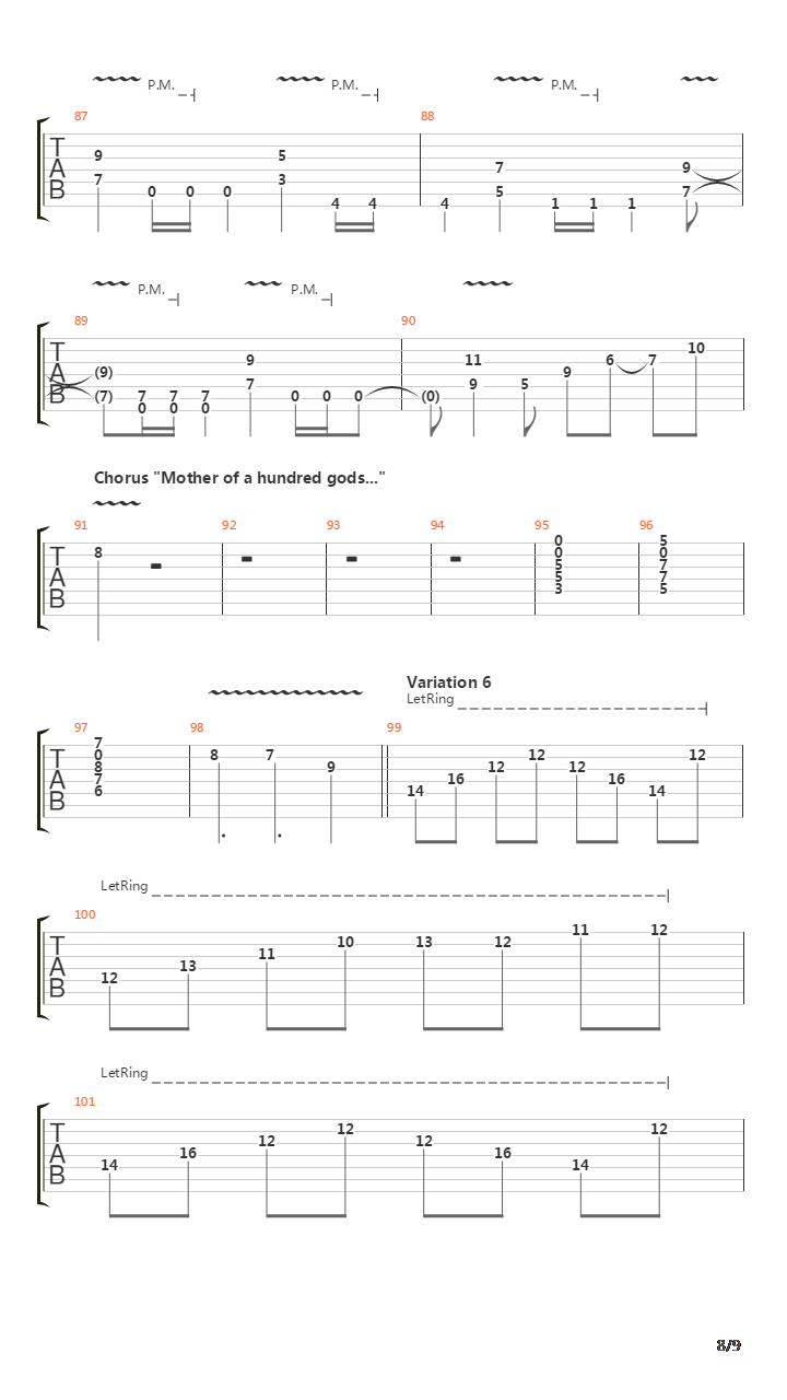 Ode To The Sun吉他谱