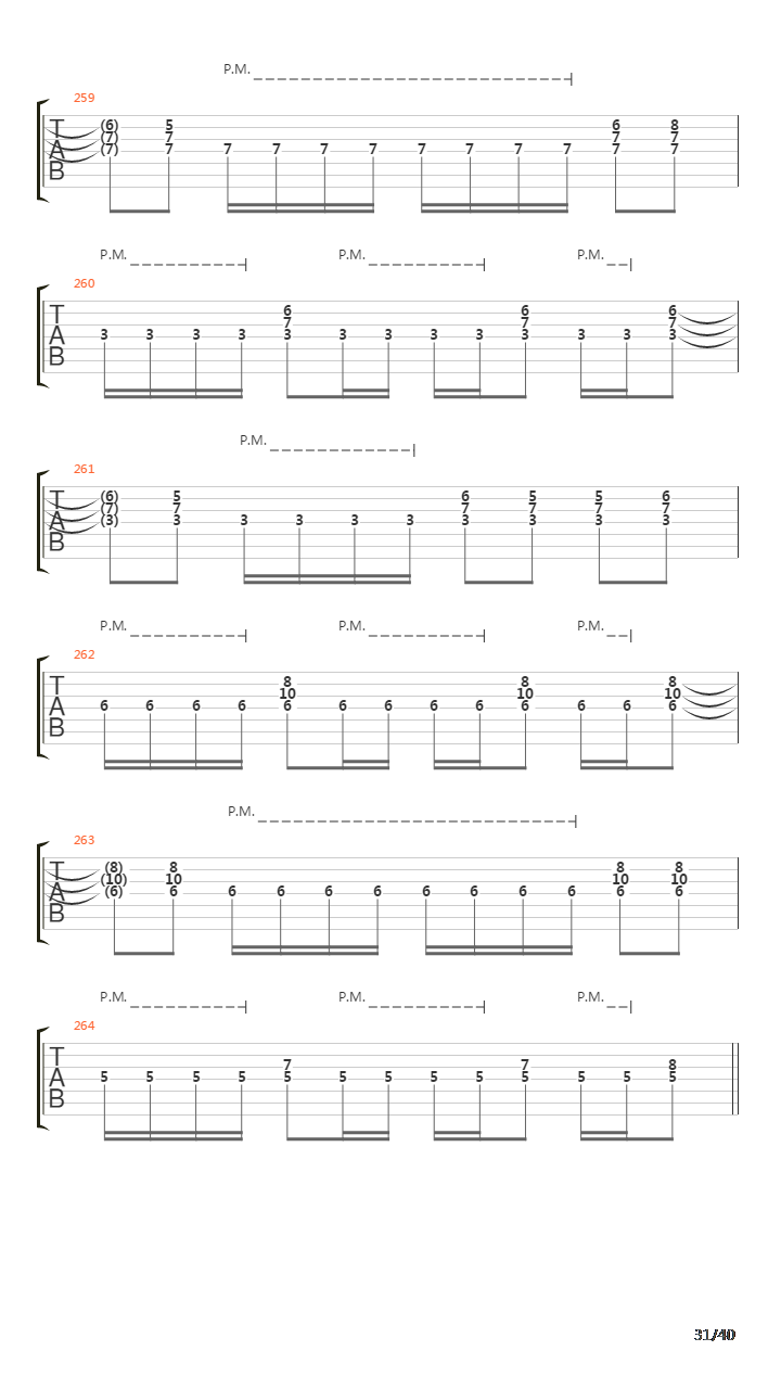 Sermon Of The Seven Suns吉他谱