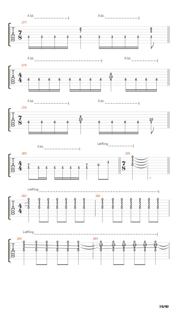 Sermon Of The Seven Suns吉他谱
