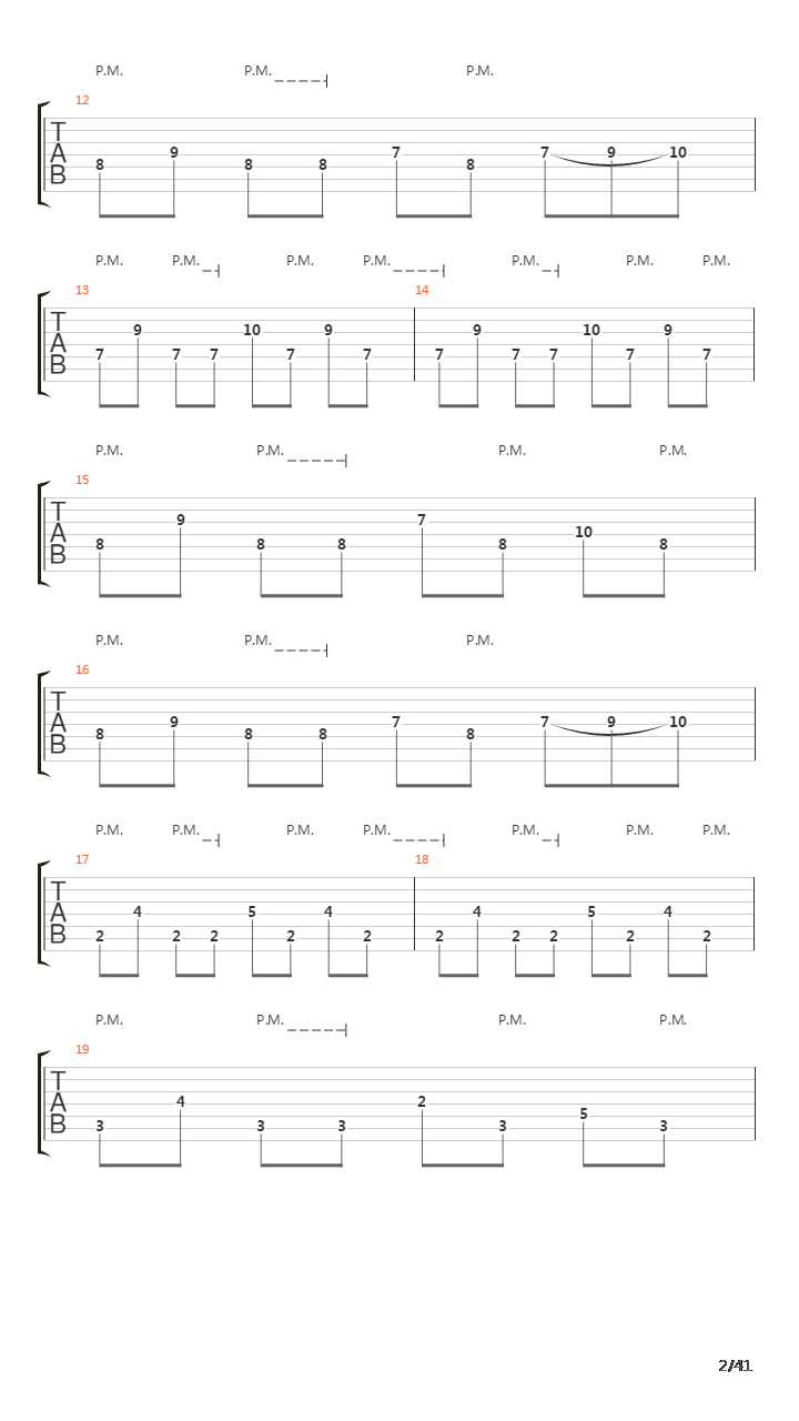 Sermon Of The Seven Suns吉他谱