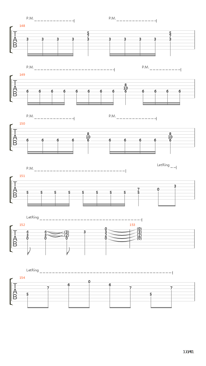 Sermon Of The Seven Suns吉他谱