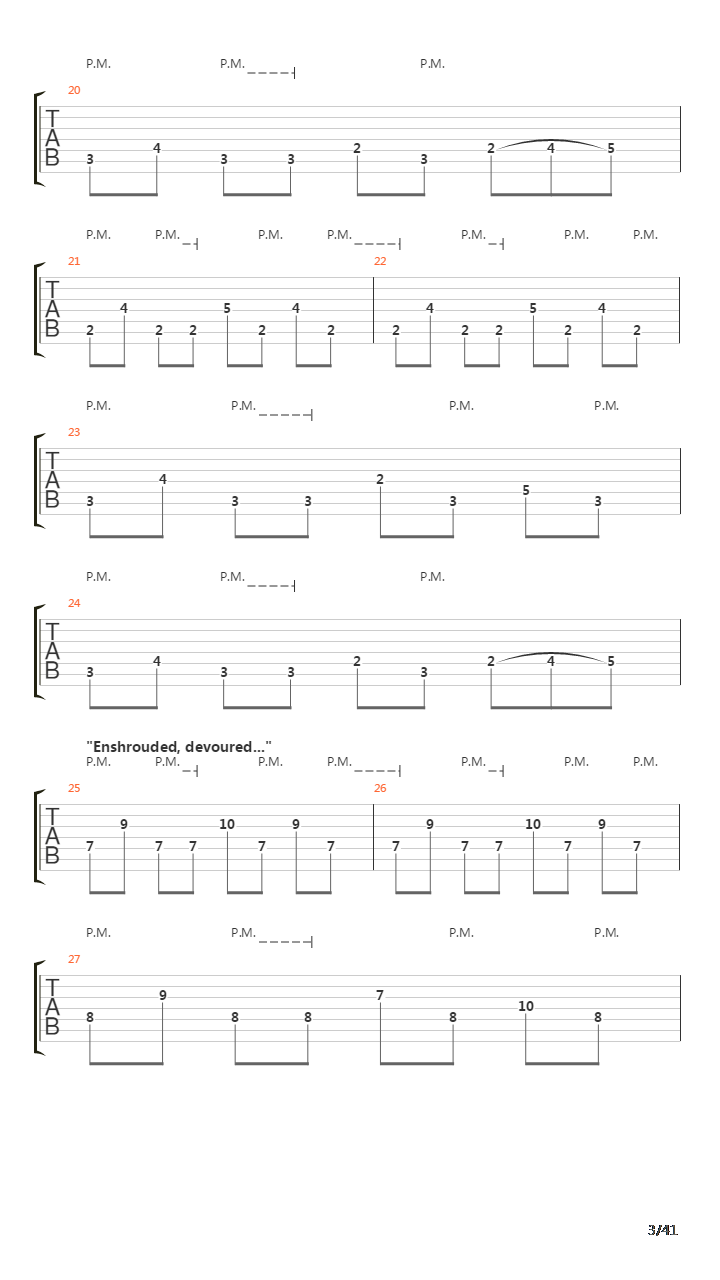 Sermon Of The Seven Suns吉他谱