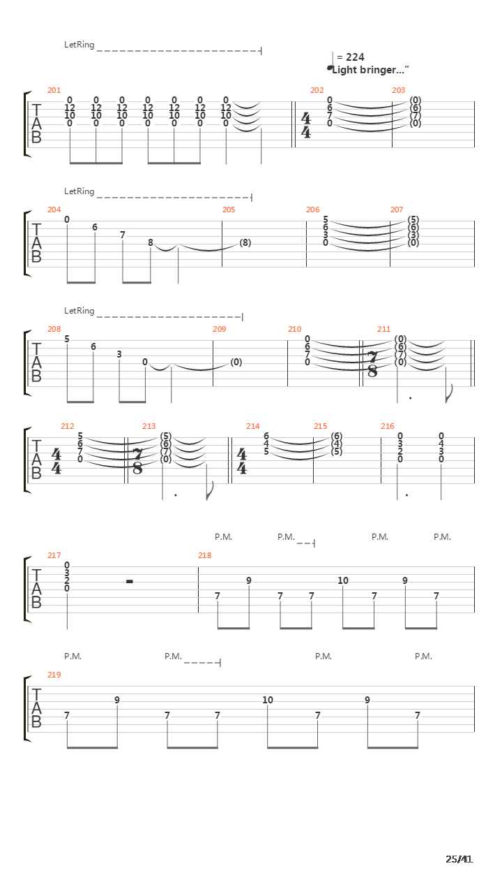 Sermon Of The Seven Suns吉他谱