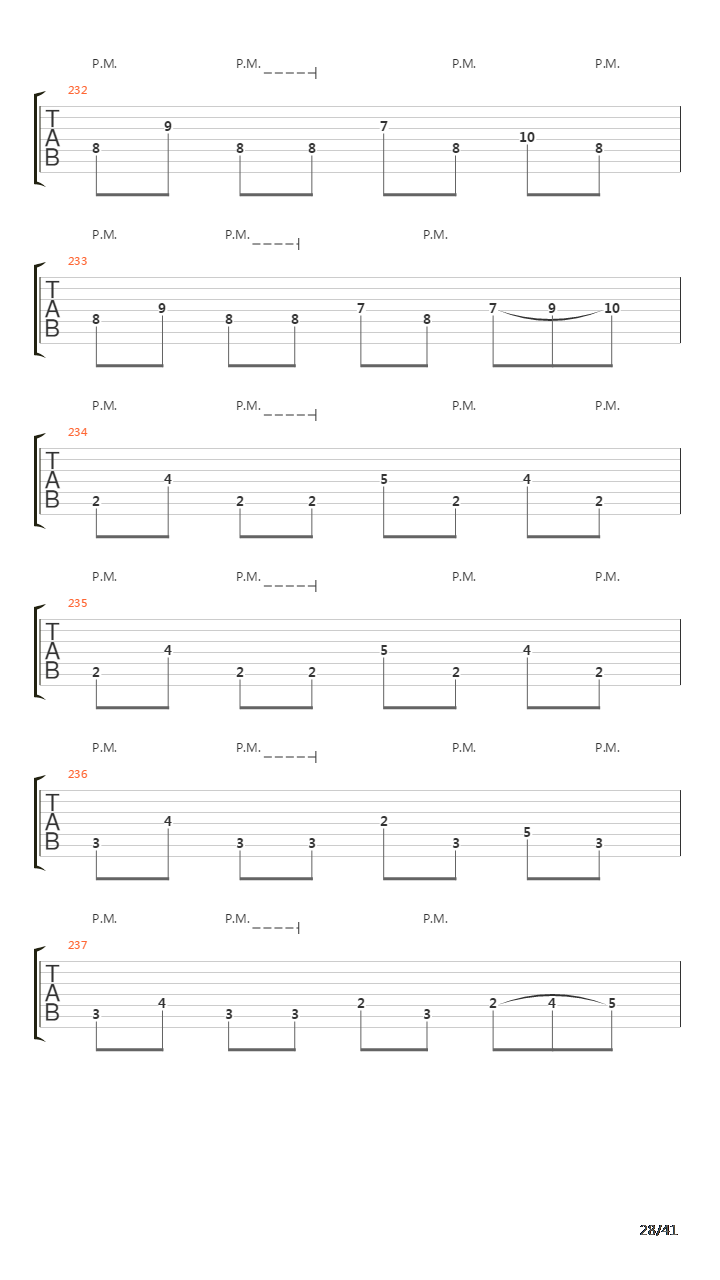 Sermon Of The Seven Suns吉他谱