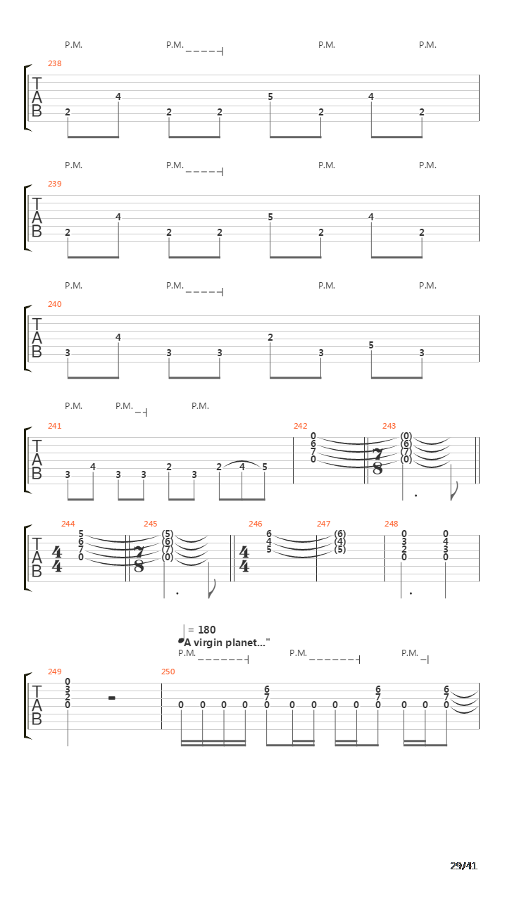 Sermon Of The Seven Suns吉他谱