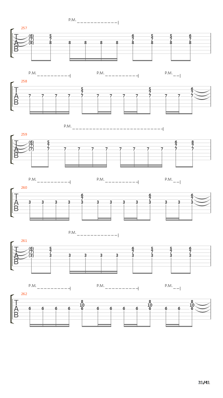 Sermon Of The Seven Suns吉他谱