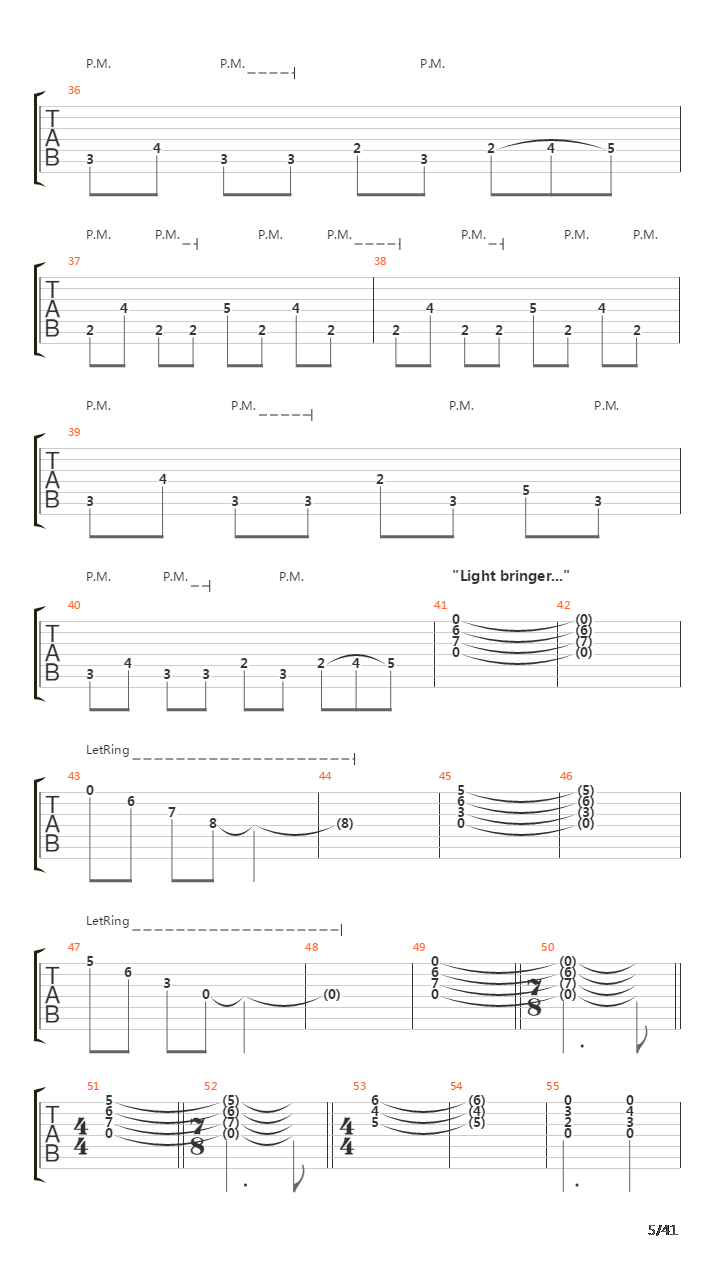 Sermon Of The Seven Suns吉他谱