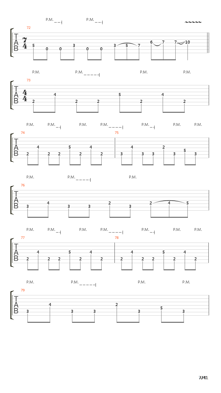 Sermon Of The Seven Suns吉他谱