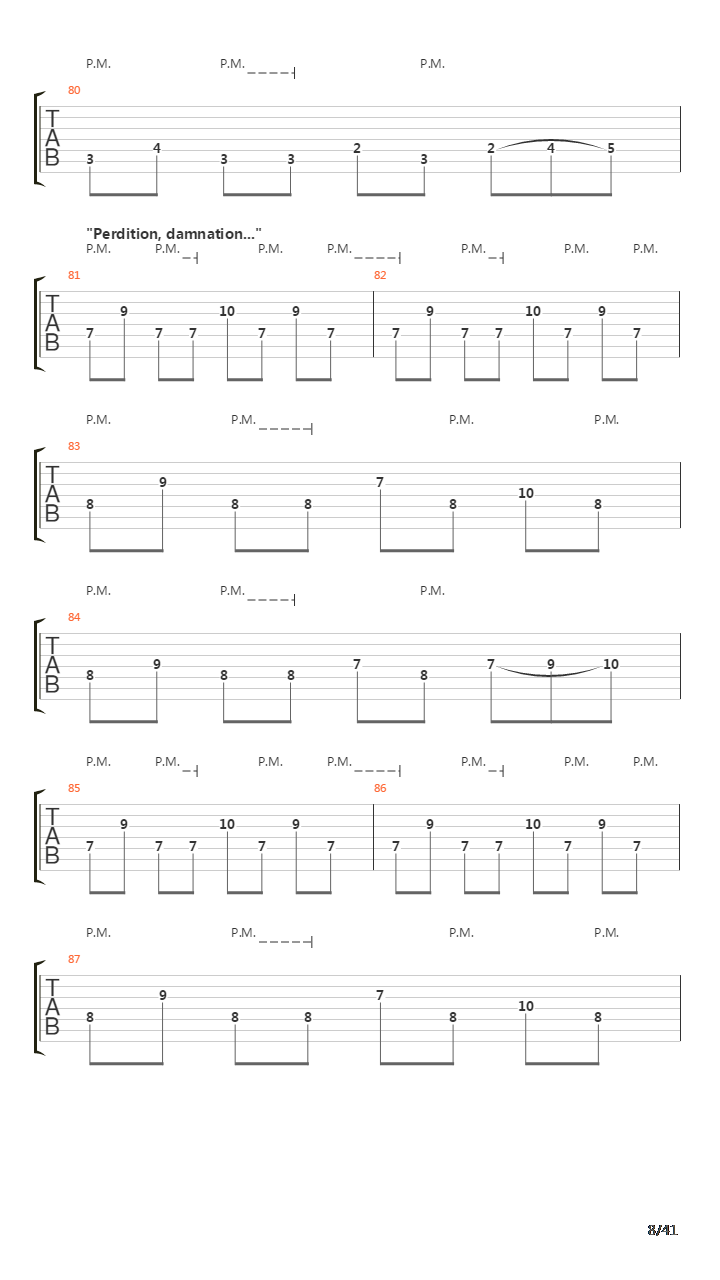 Sermon Of The Seven Suns吉他谱