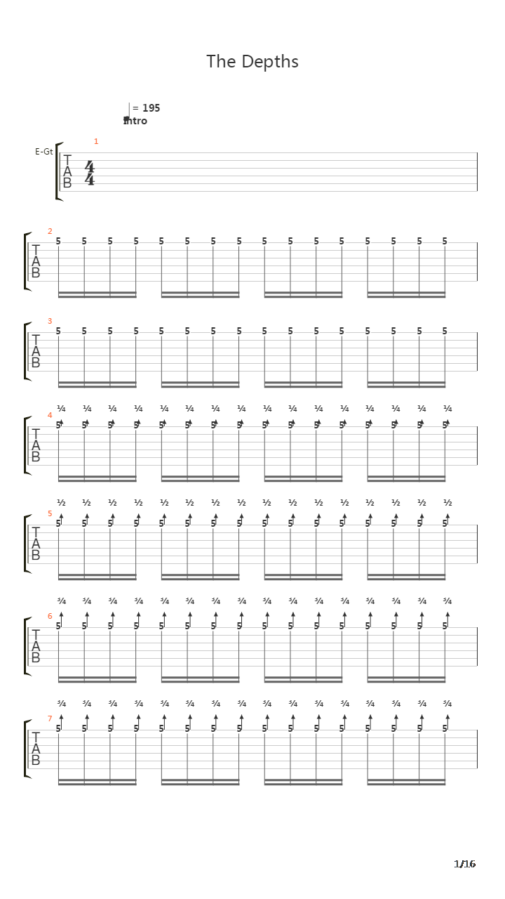 The Depths吉他谱