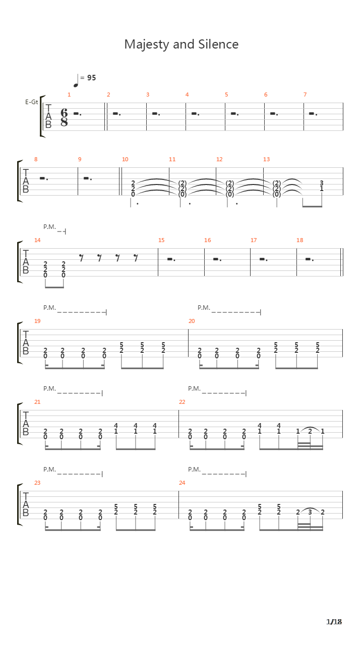 Majesty And Silence吉他谱