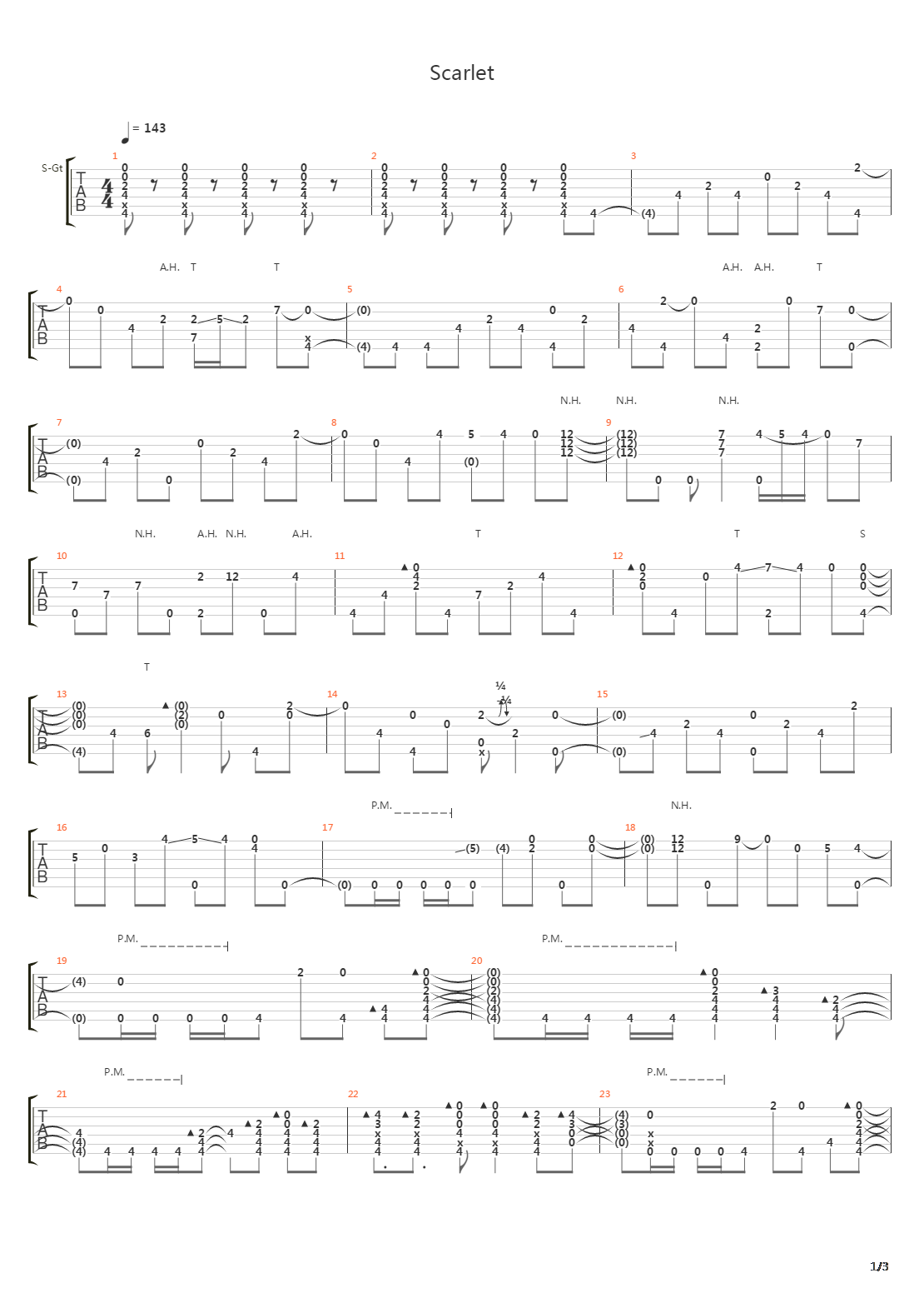 Scarlet吉他谱