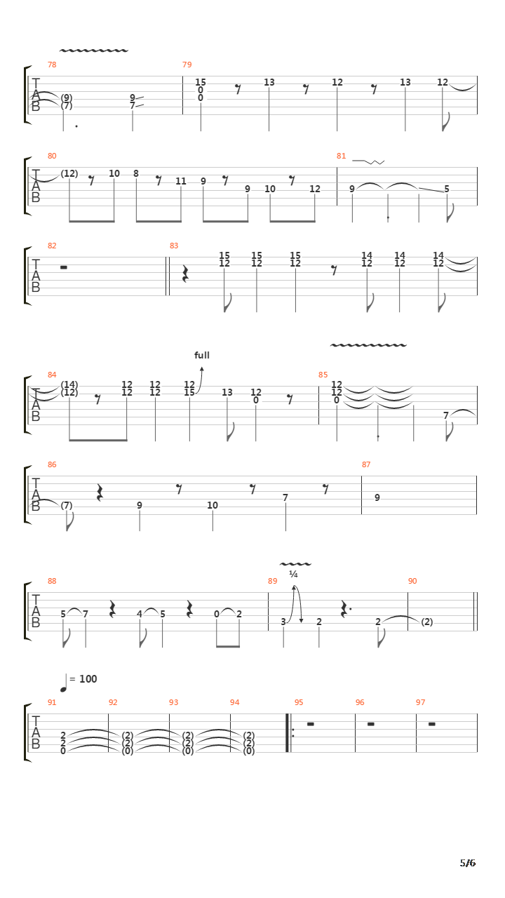 Ode吉他谱