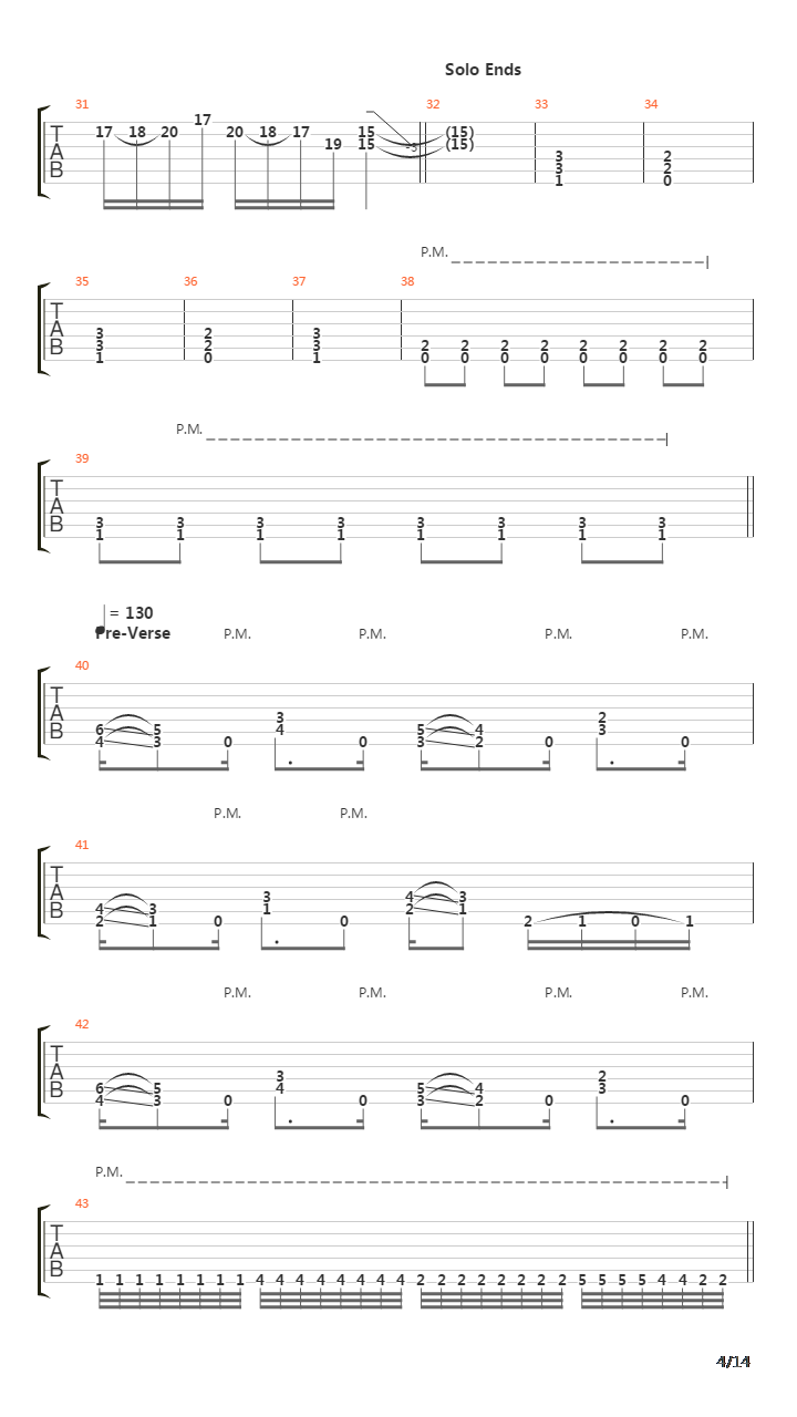 Parricide吉他谱