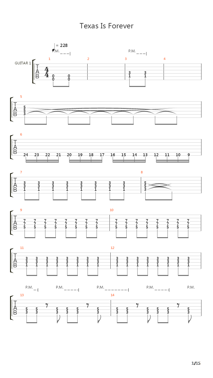 Texas Is Forever吉他谱