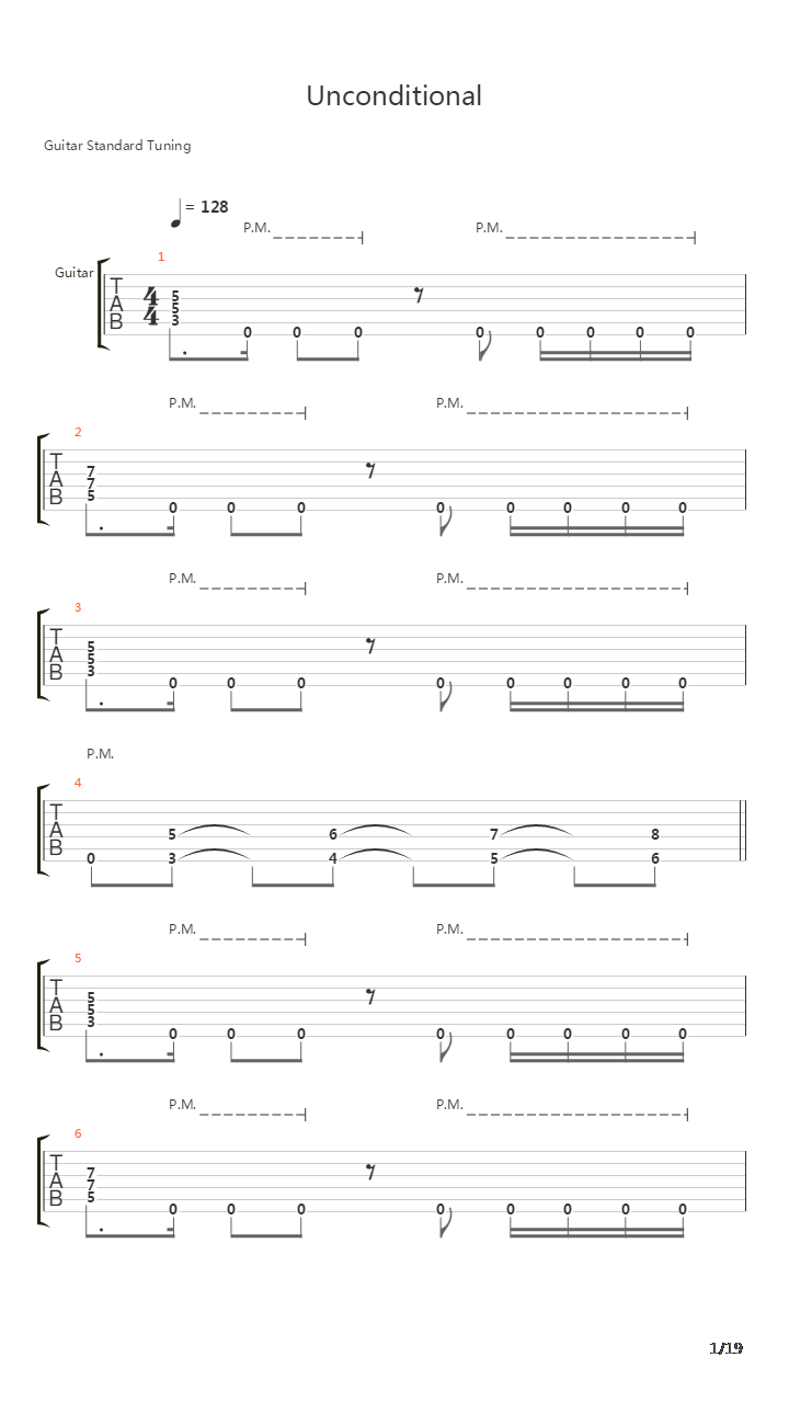 Unconditional吉他谱