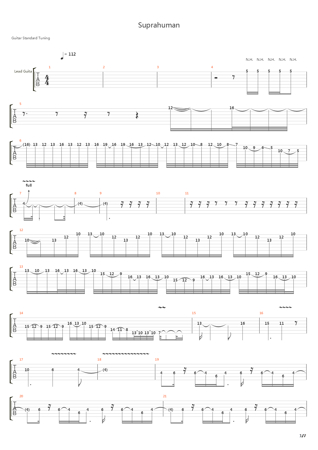 Suprahuman吉他谱