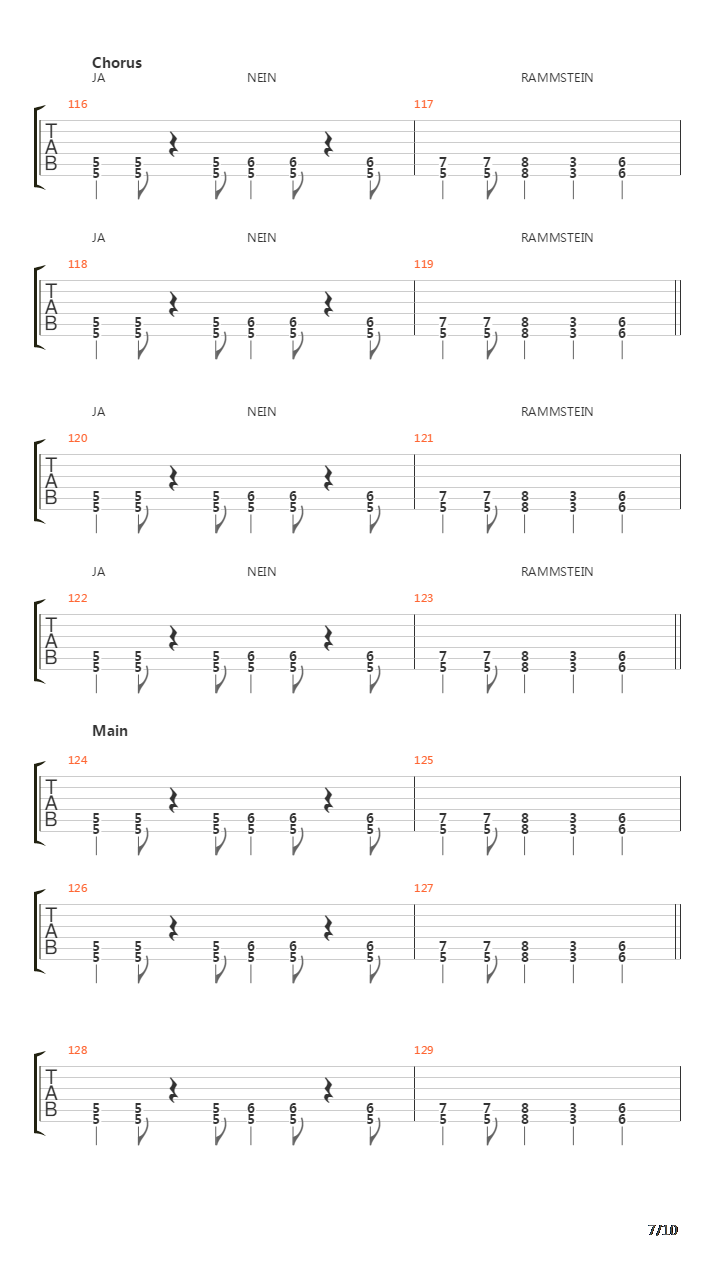 Ramm 4 Rammvier吉他谱