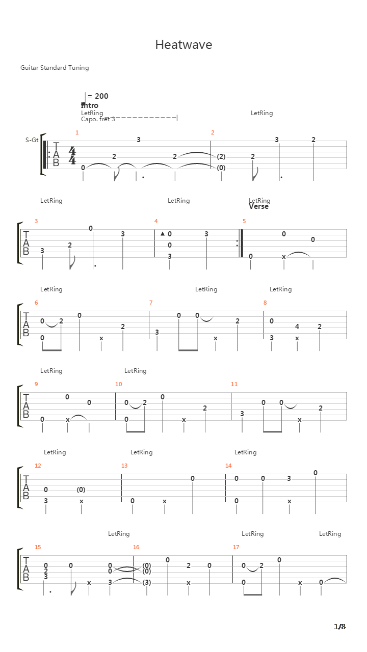 Heatwave吉他谱