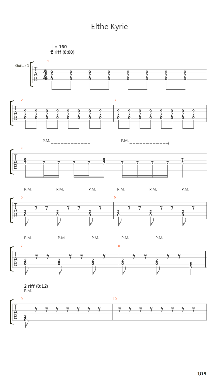 Elthe Kyrie吉他谱