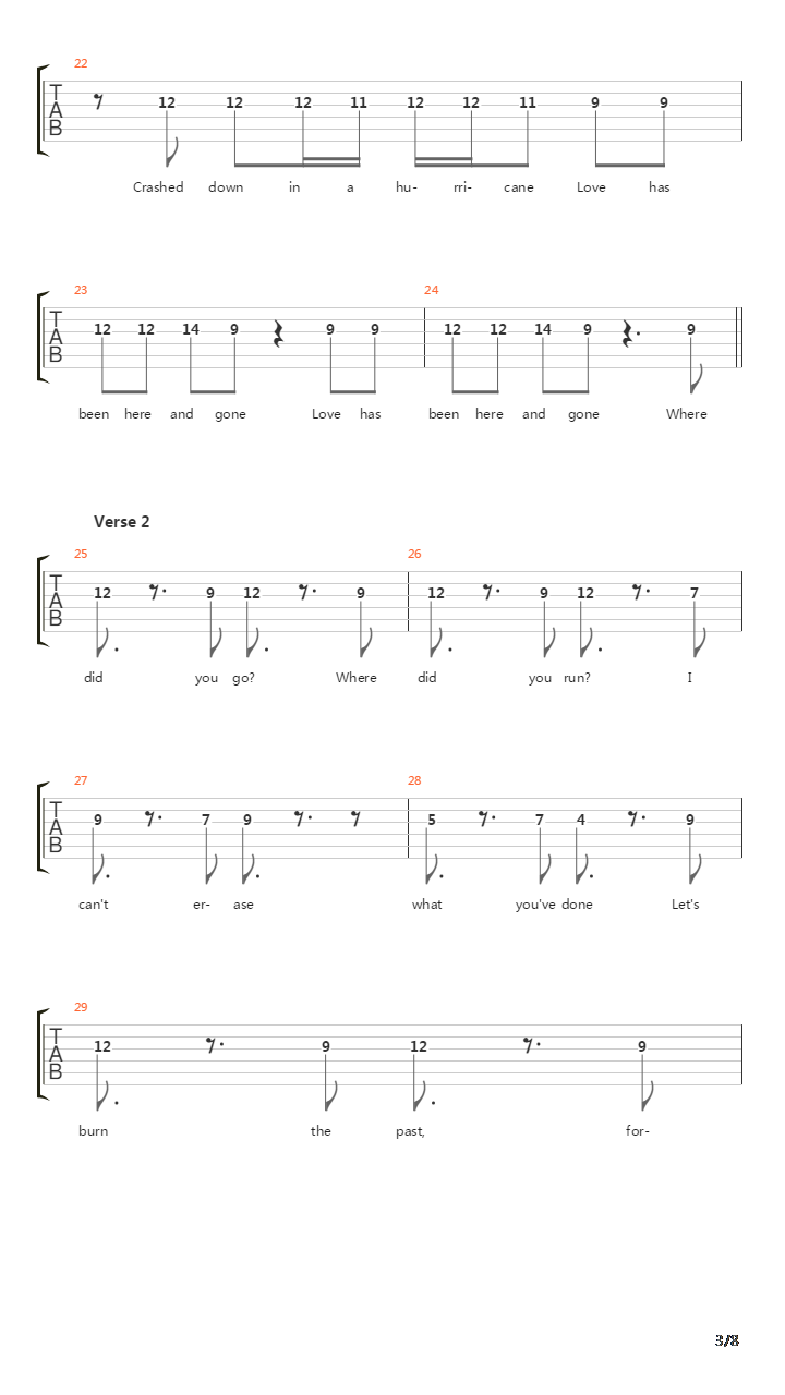 Ten Tonne Skeleton吉他谱