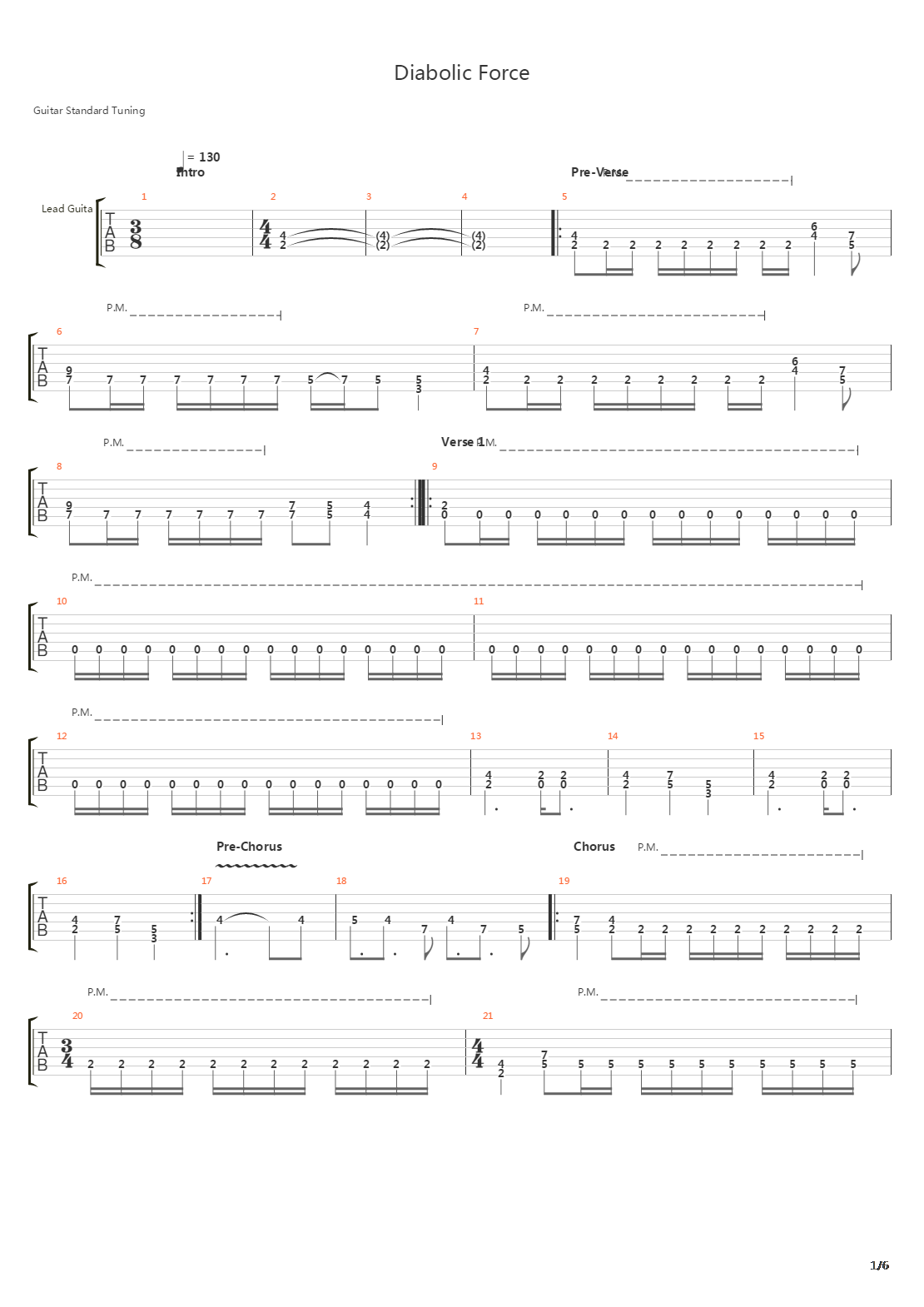 Diabolic Force吉他谱