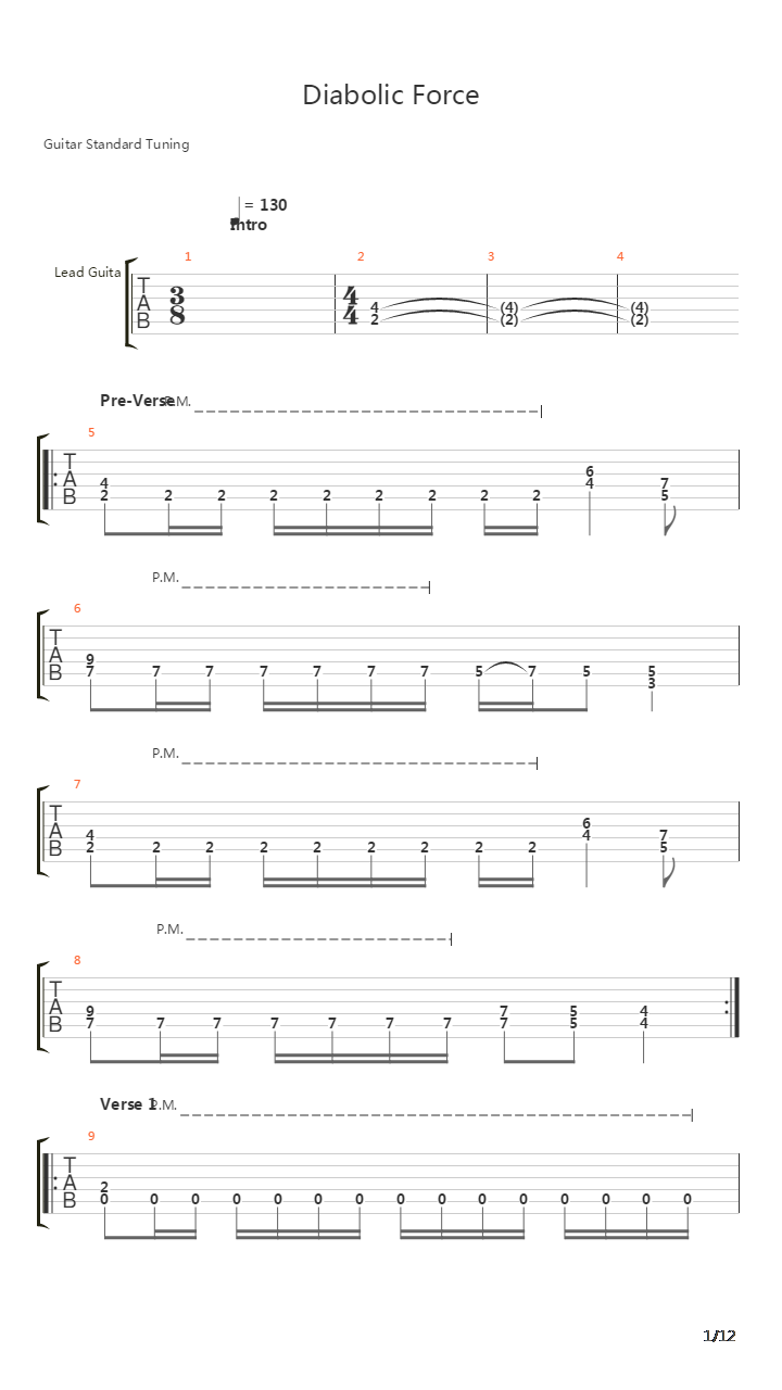 Diabolic Force吉他谱