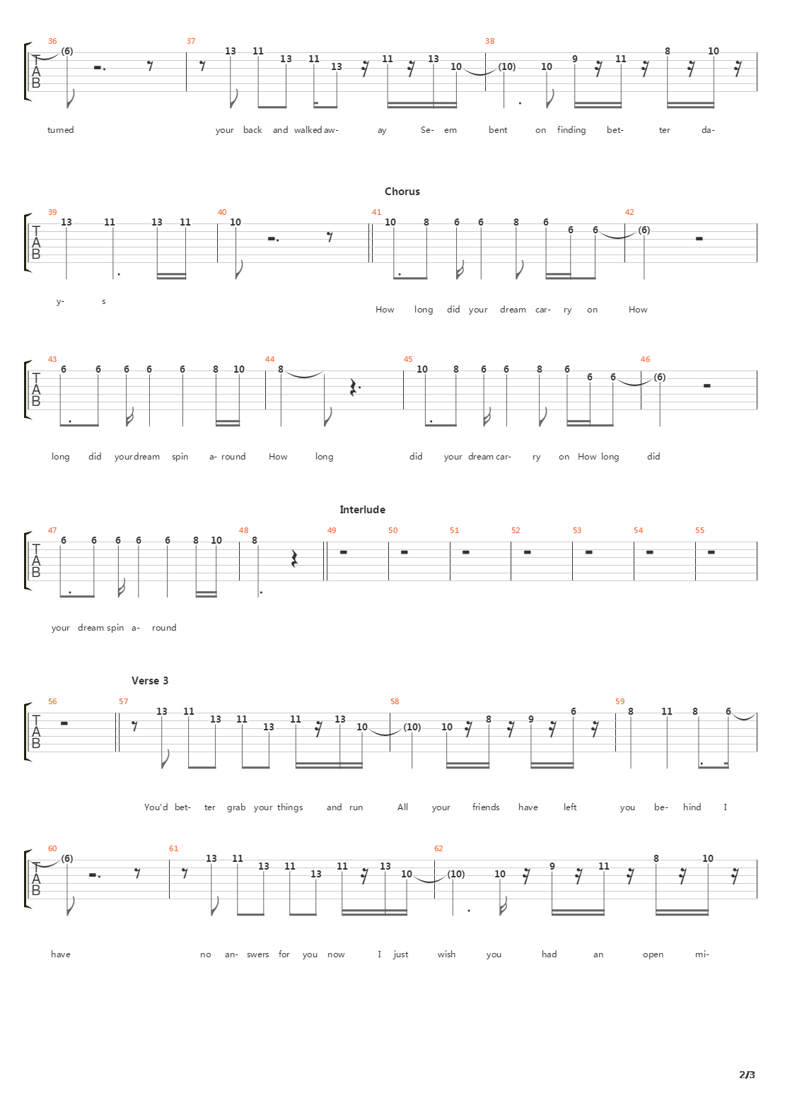 How Long吉他谱