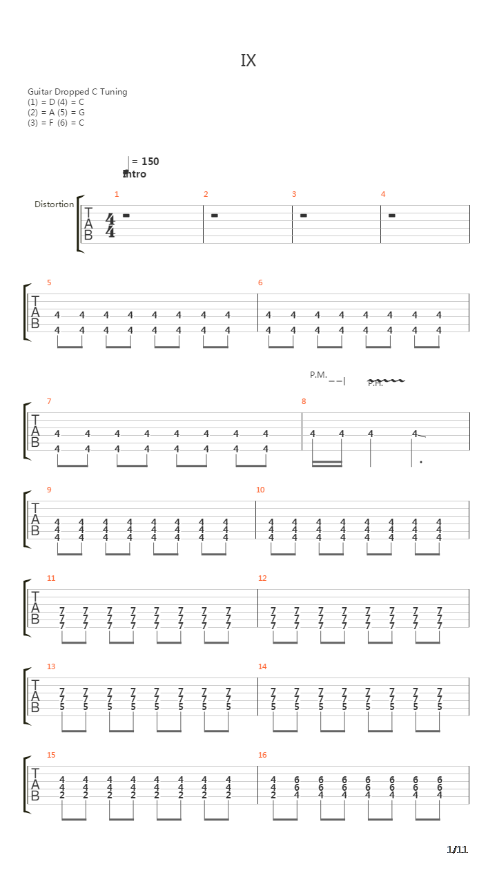 Ix吉他谱