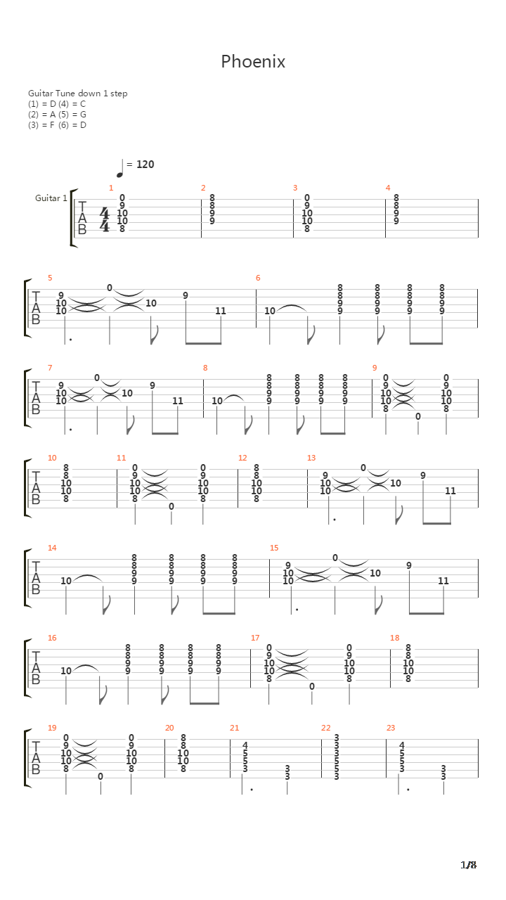 Phoenix吉他谱