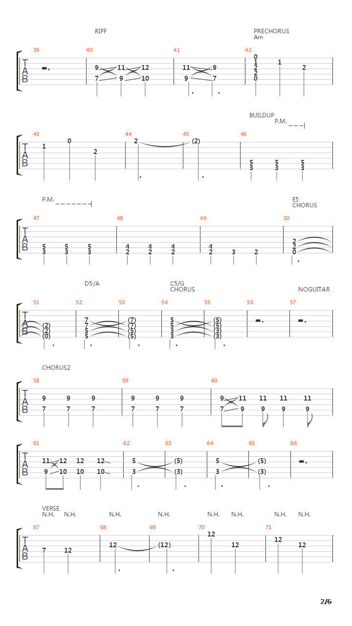 45吉他谱