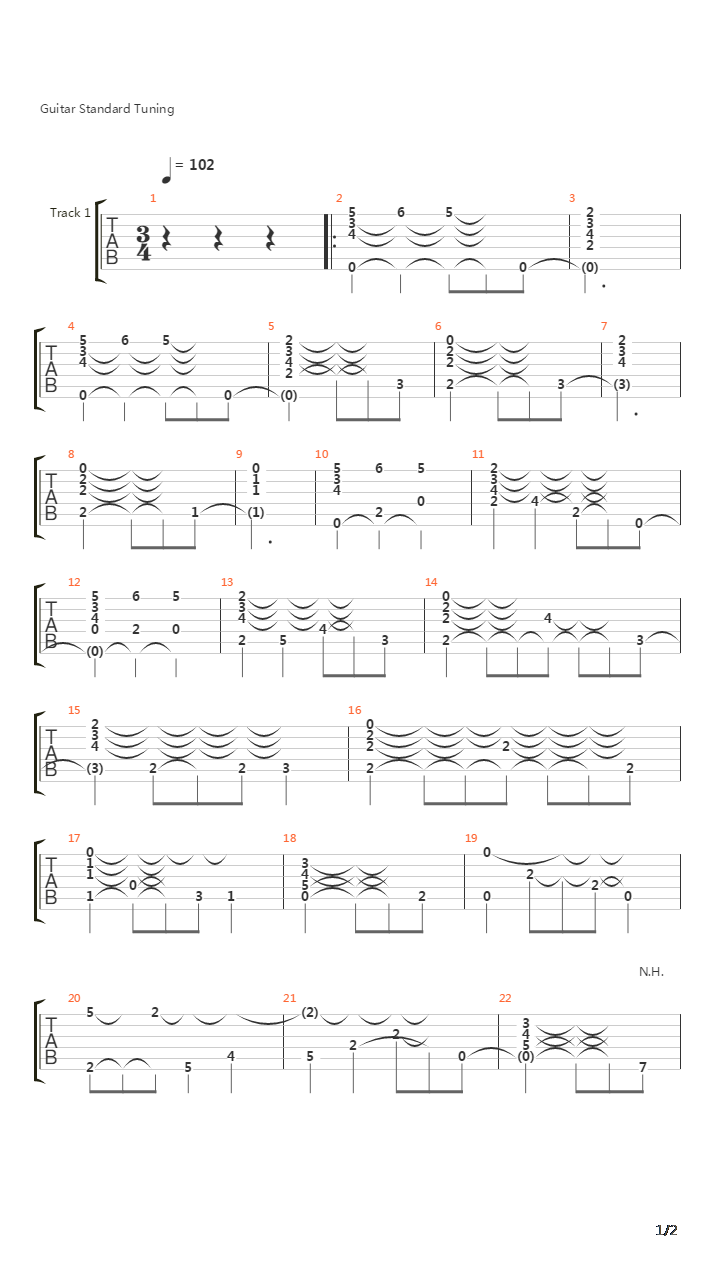 Roux吉他谱