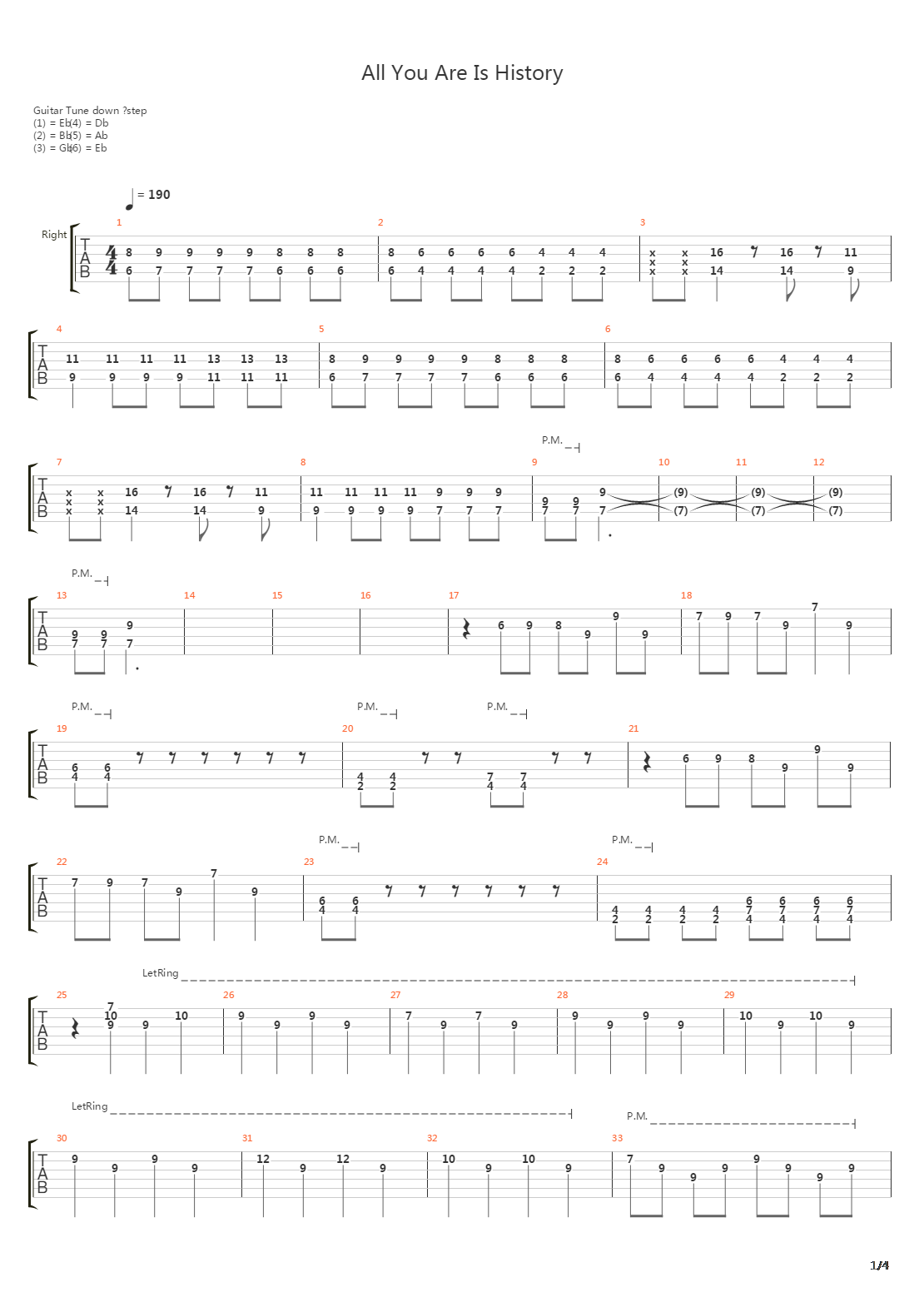 All You Are Is History吉他谱