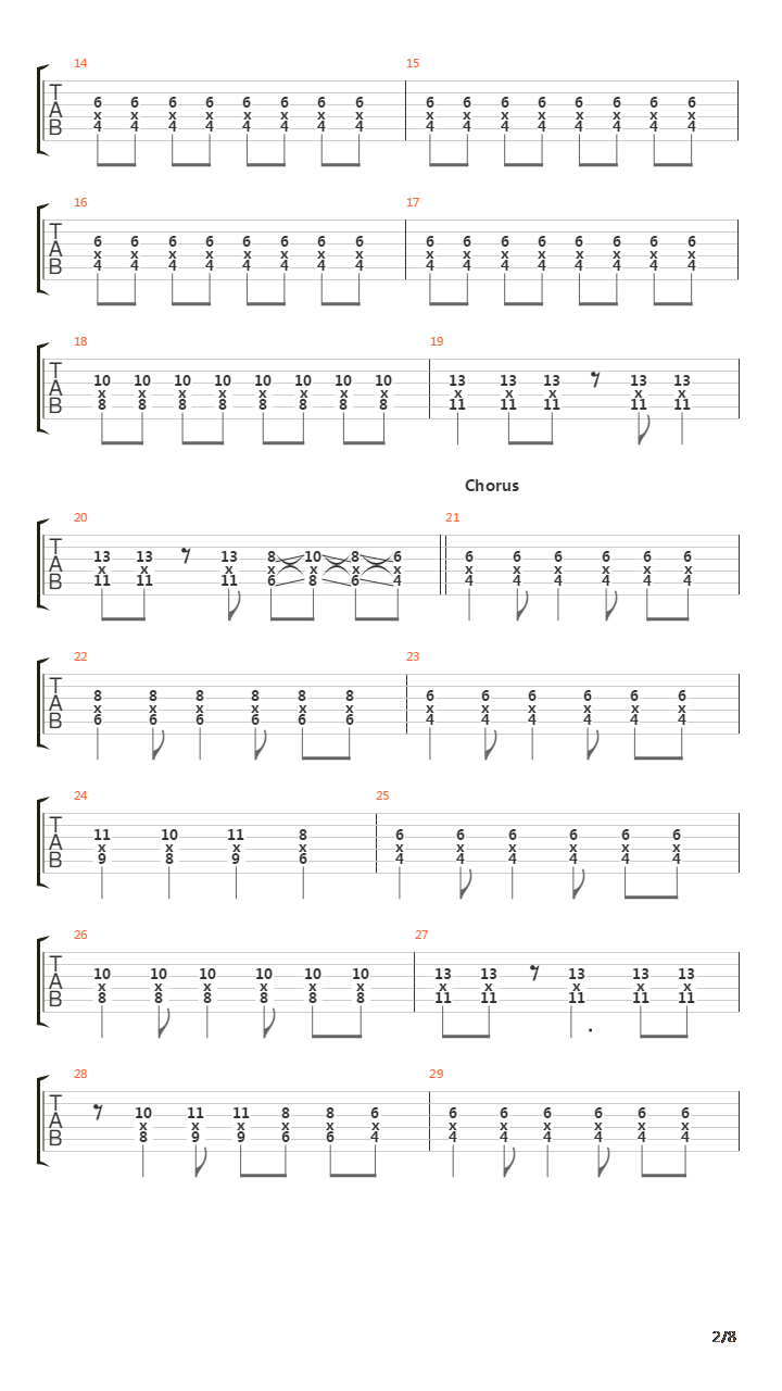 Back And Forth吉他谱