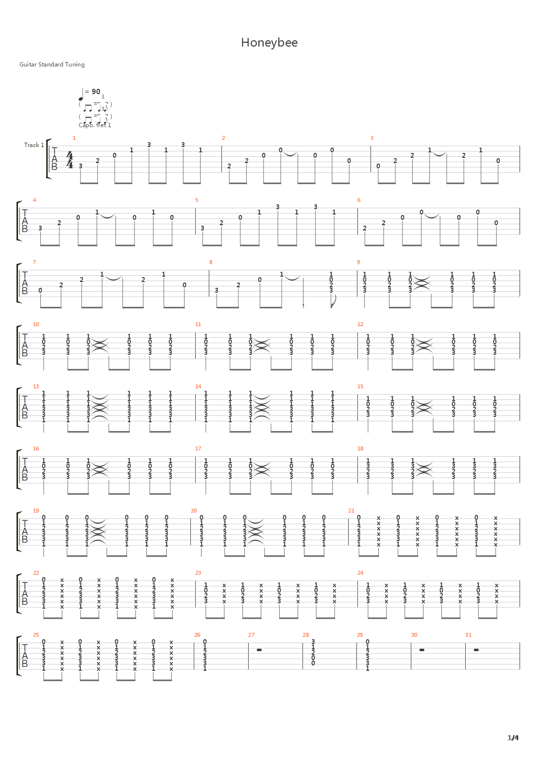 Honeybee吉他谱